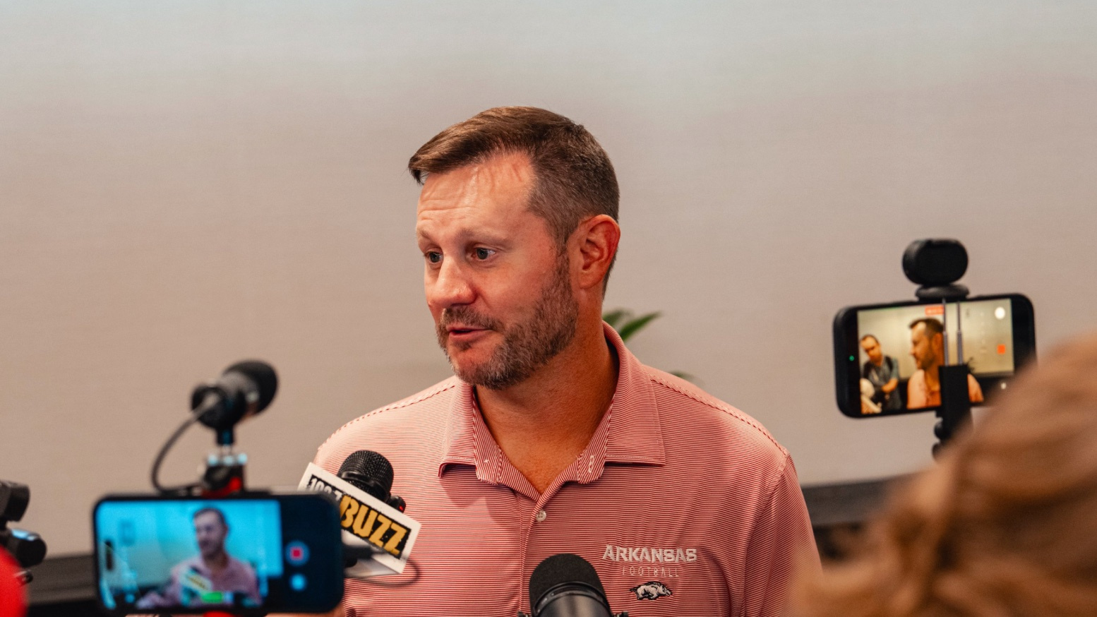 Ryan Silverfield shares 'unique' bond with Arkansas players attending SEC Media Days