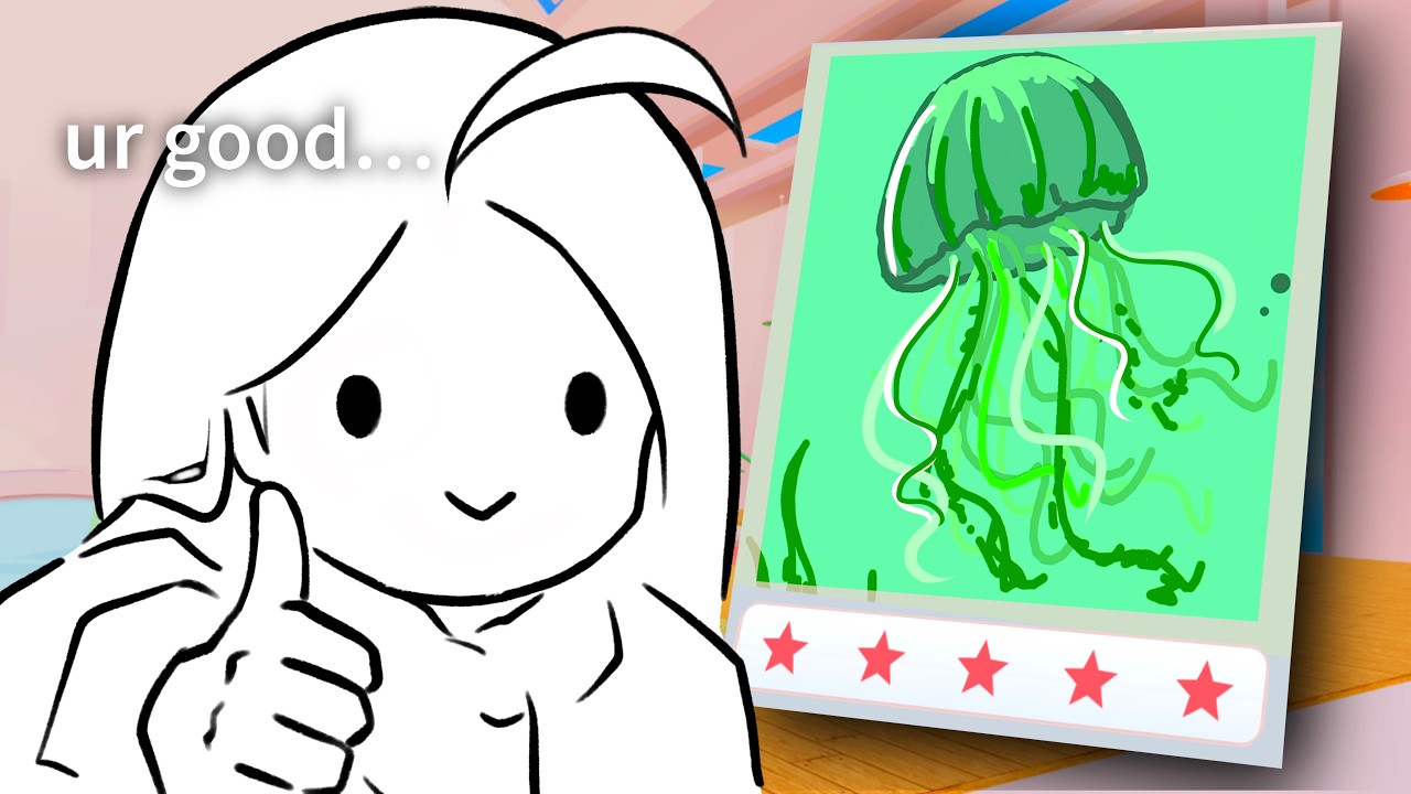 Artist vs Roblox speed draw: One color challenge