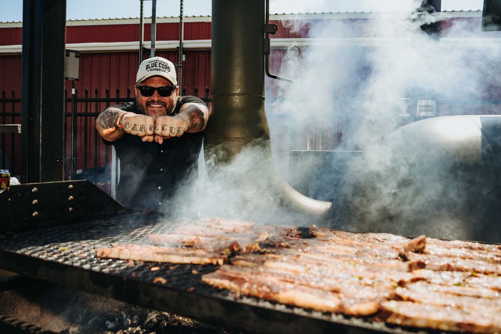 Blue Cord Barbecue | Pitmasters at Feels Like Home have plenty of space to spread out. | Photo by Levi Thompson