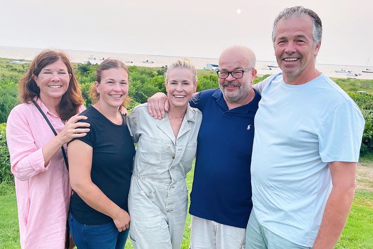 Chelsea Handler with her siblings: Shoshanna, Simone, Glen and Roy