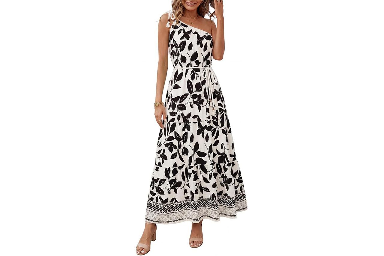 Glamaker Summer One Shoulder Maxi Dress