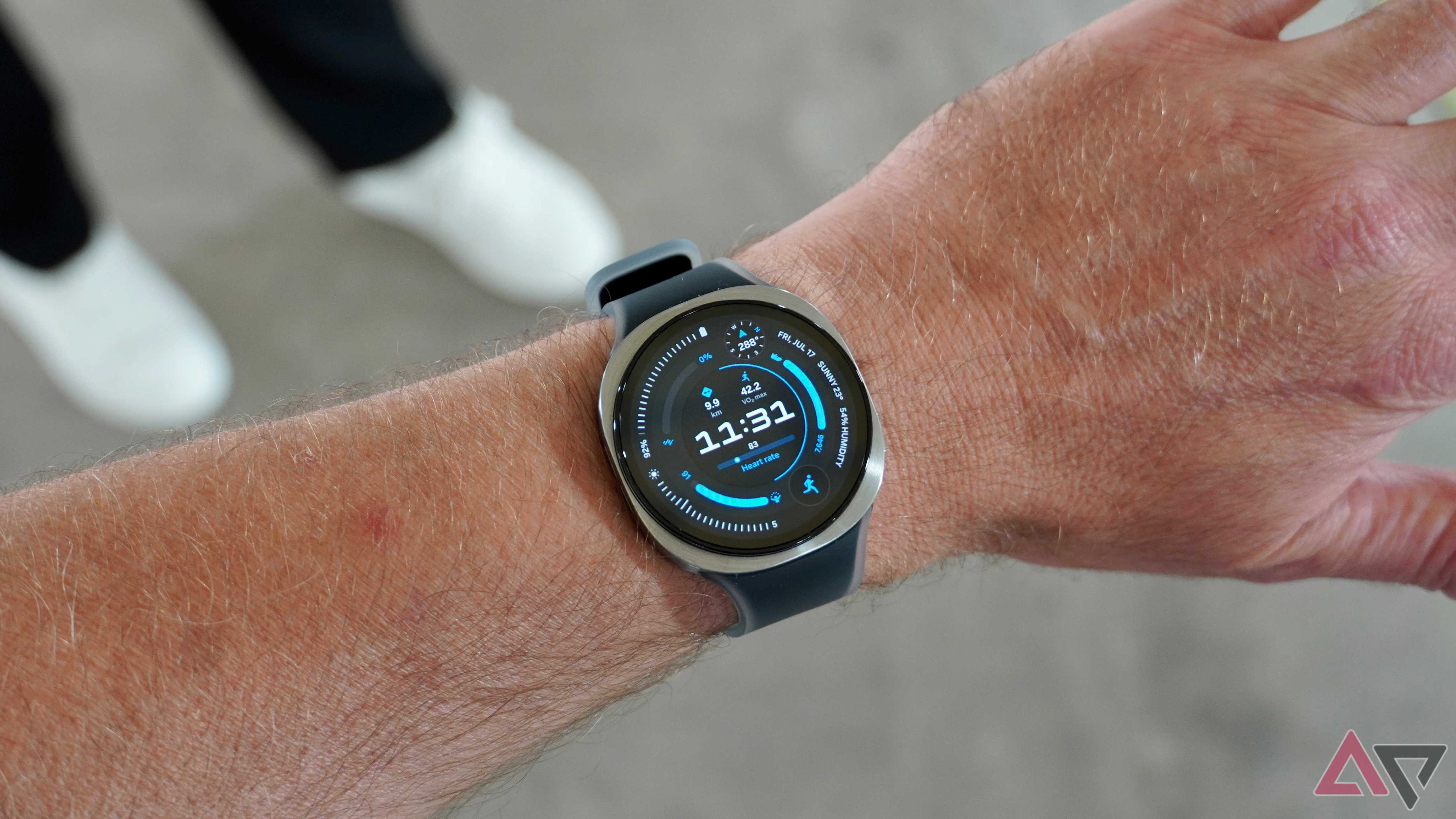 A person wearing the Samsung Galaxy Watch 9