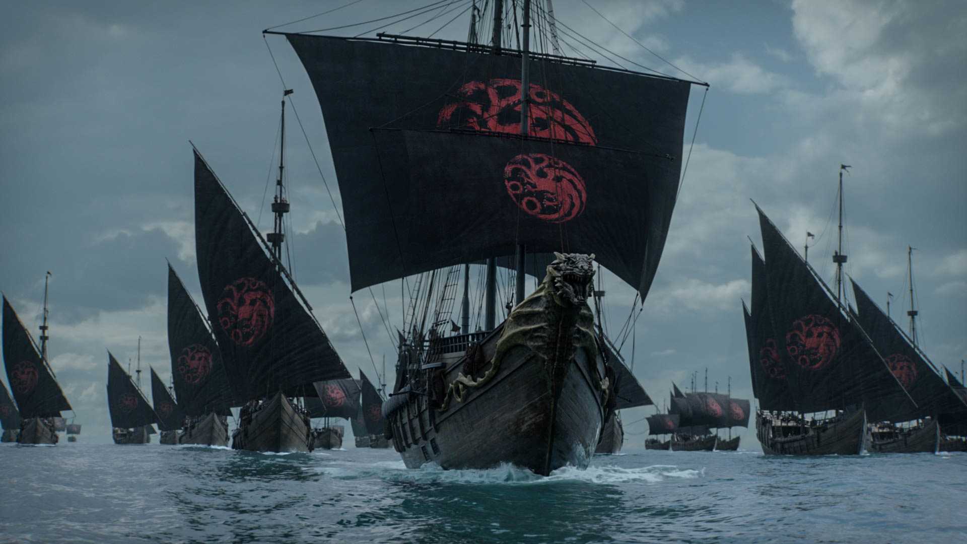Game of Thrones Targaryan ships crossing to Westeros
