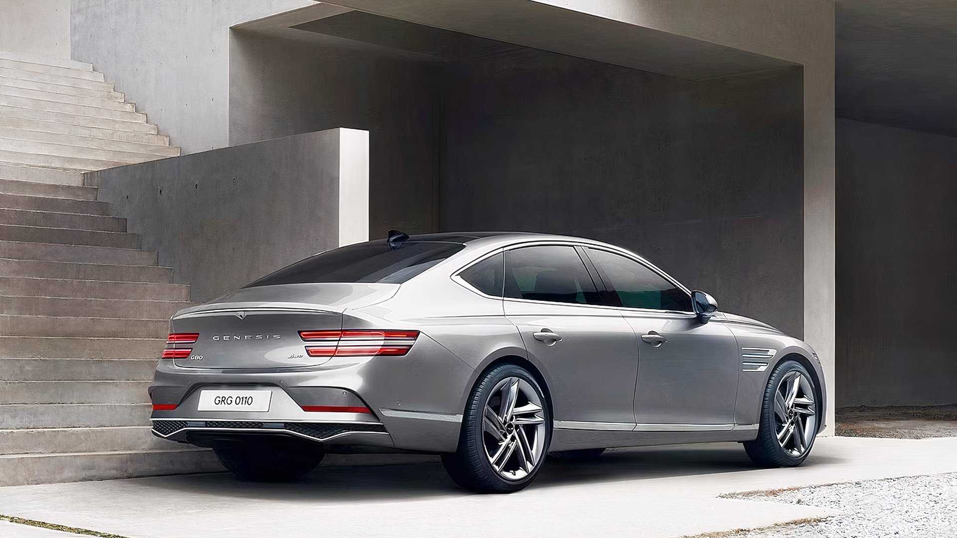 2026 Genesis G80 Rear 3/4 shot parked