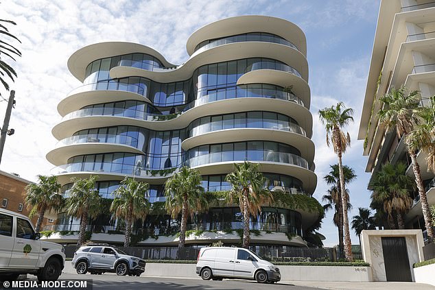 The St Kilda apartment complex where Antony Catalano is accused of bashing his wife
