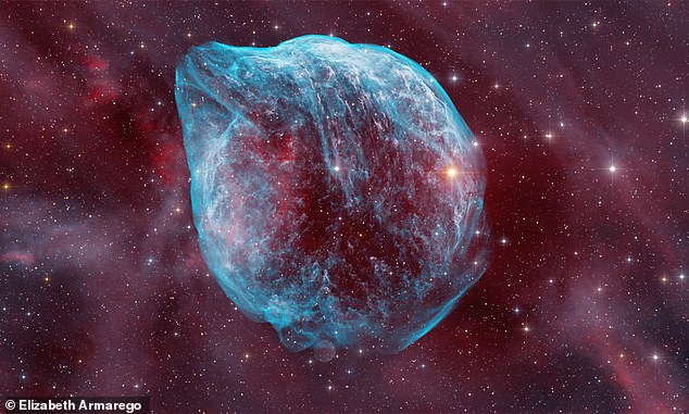 This ethereal image taken by Elizabeth Armarego won an honourable mention in the Deep Sky category. Titled 'Celestial Dolphin', it captured a doubly ionised oxygen object, formed by intense stellar winds