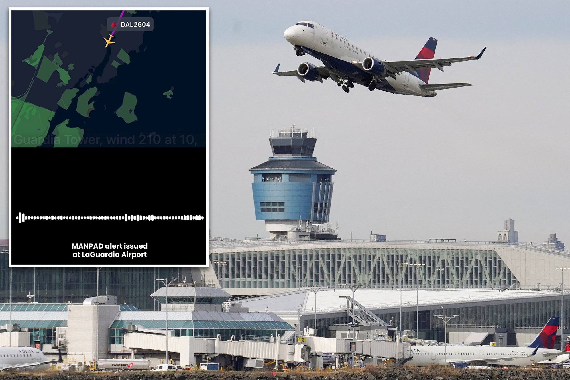 Delta pilot spooked with false warning of rocket launcher attack while landing at LaGuardia Airport