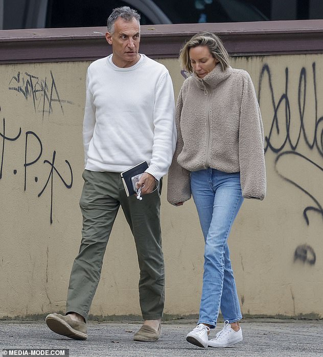 Antony Catalano was pictured with his wife, Stefanie, in Melbourne last month