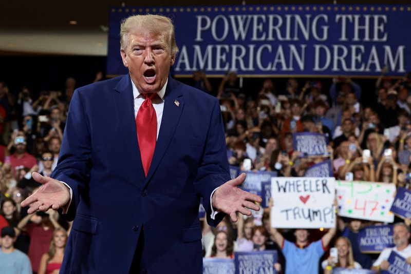 U.S. President Trump visits Marietta, Georgia, to deliver remarks on the 'Trump Accounts'
