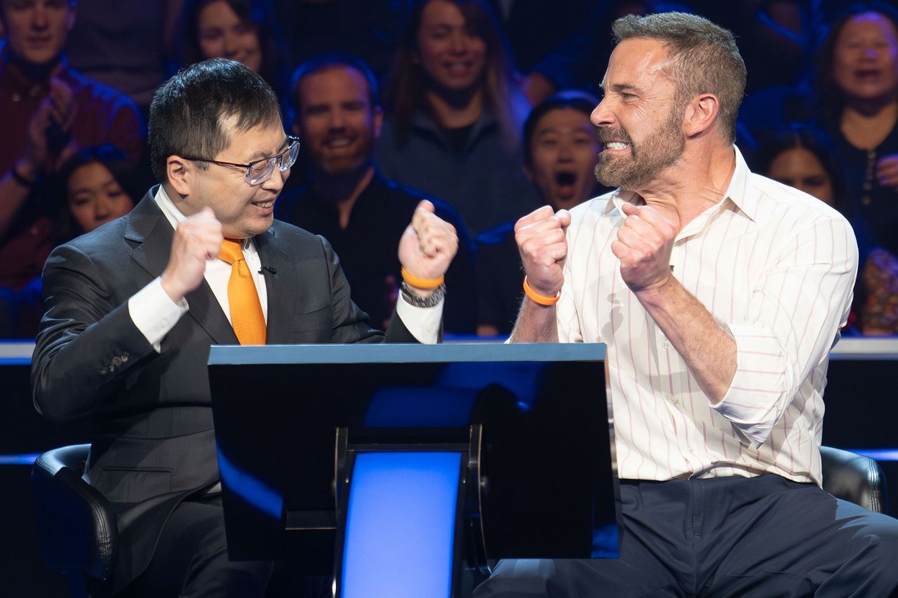 Jamie Ding and Ben Affleck on Who Wants To Be A Millionaire