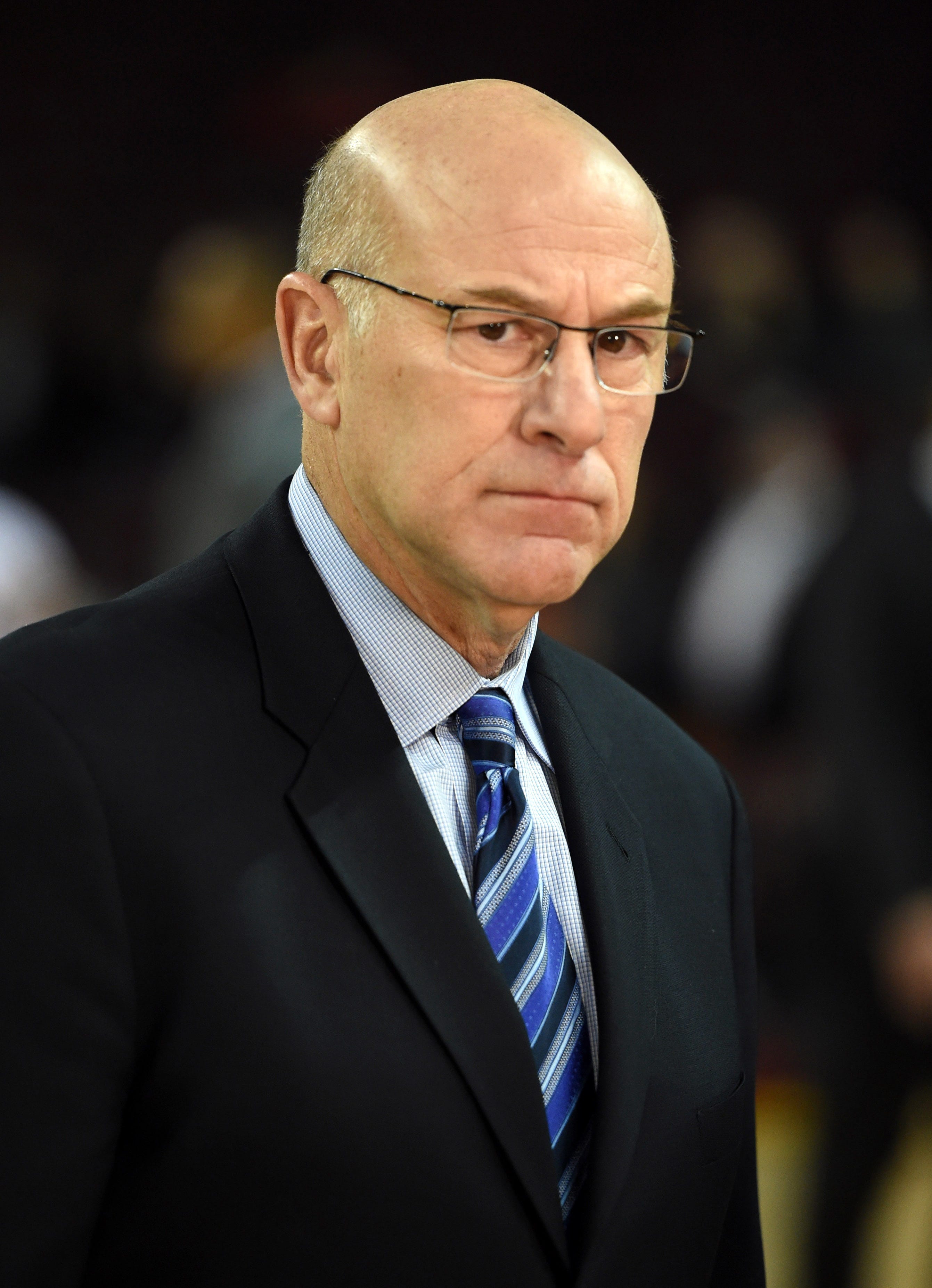 Jan 7, 2016; Los Angeles, CA, USA; Pac-12 Network broadcaster Kevin Calabro during an NCAA basketball game between the Arizona State Sun Devils and the Southern California Trojans at Galen Center. USC defeated Arizona State 75-65. Mandatory Credit: Kirby Lee-USA TODAY Sports