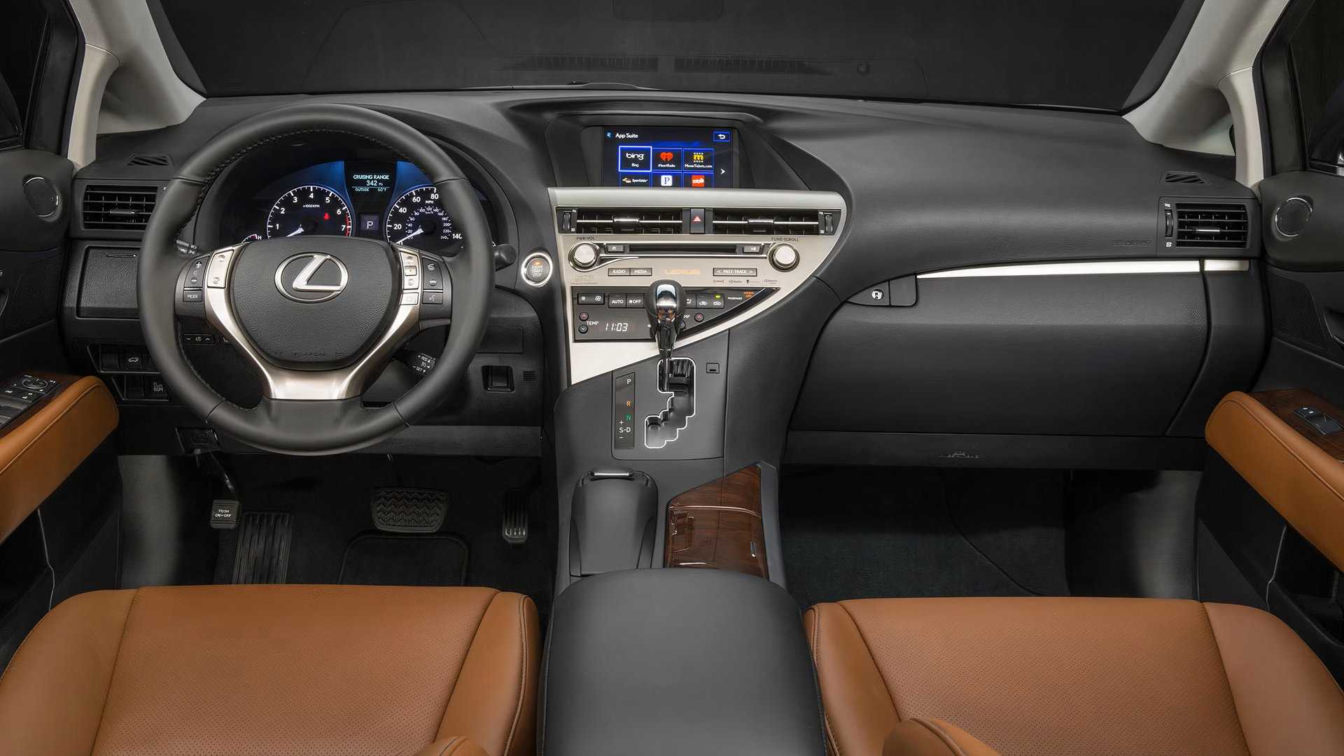 2015 Lexus RX 450h interior shot showing dash