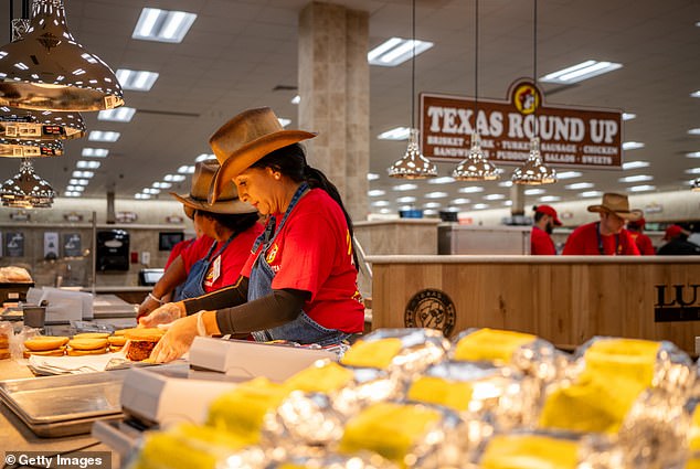 Many locations will simply be transformed as the nearly century-old retailer races to modernize its sprawling estate and compete with rivals such as Wawa, Sheetz and Buc-ee's (pictured)