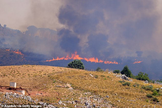 Interior Minister Matteo Piantedosi confirmed a firefighter died after falling ill while battling the flames, while the head of the region, Renato Schifani, added that 50 fires were still raging