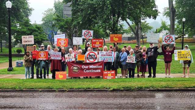 Pennsylvania protesters brave rain to fight proposed data centers: 'PA is not for sale'