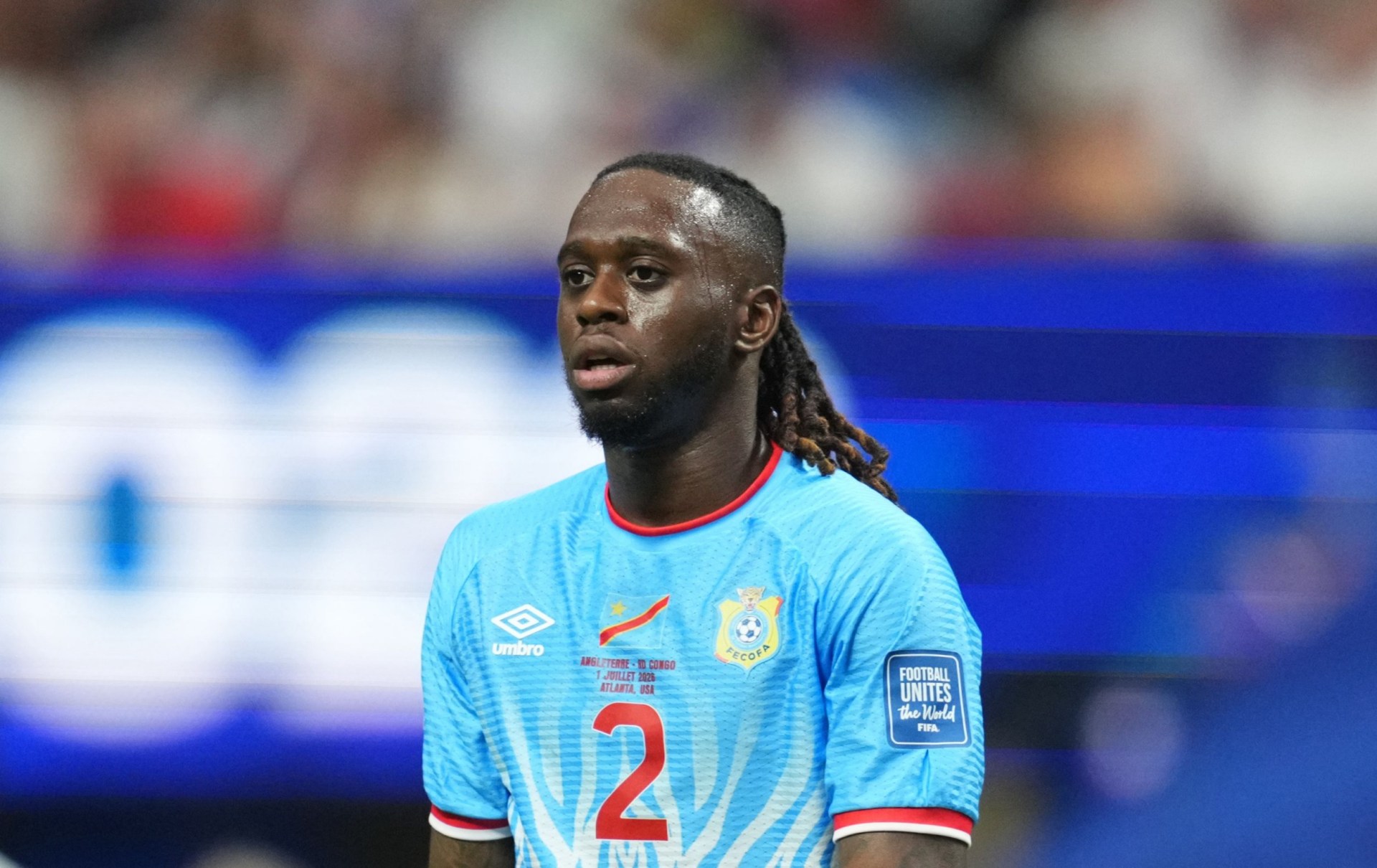 Aaron Wan-Bissaka (Congo DR) during Round of 32 FIFA World Cup 2026, England and DR Congo, Atlanta Stadium, Atlanta, United States on July 01 2026. England v DR Congo