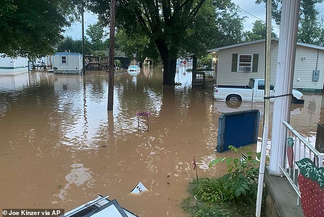 Forecasters said up to seven inches of rain fell in West Virginia, but Governor Patrick Morrisey claimed some parts of the state received 4.5 inches in just 37 minutes