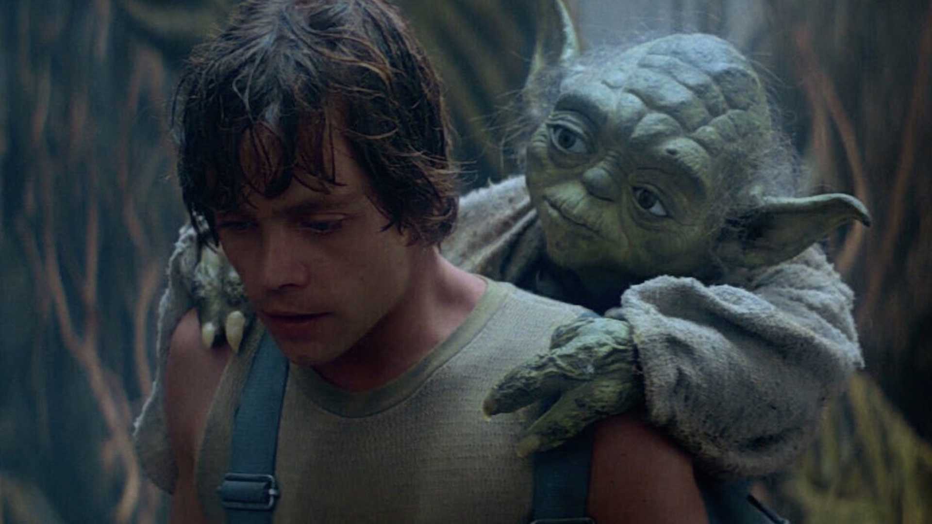 luke and yoda on dagobah