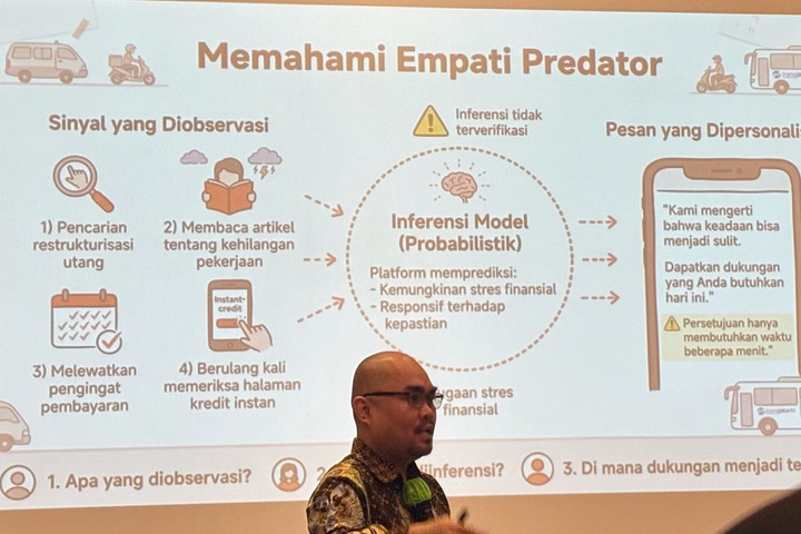 Arif Perdana, Associate Professor, Data Science, Universitas Monash dalam acara Lokakarya "Mengungkap Praktik Monetisasi Data Big Tech" di Bogor, Jawa Barat pada Selasa (21/7/2026). Foto: Priscilla Brenda/kumparan