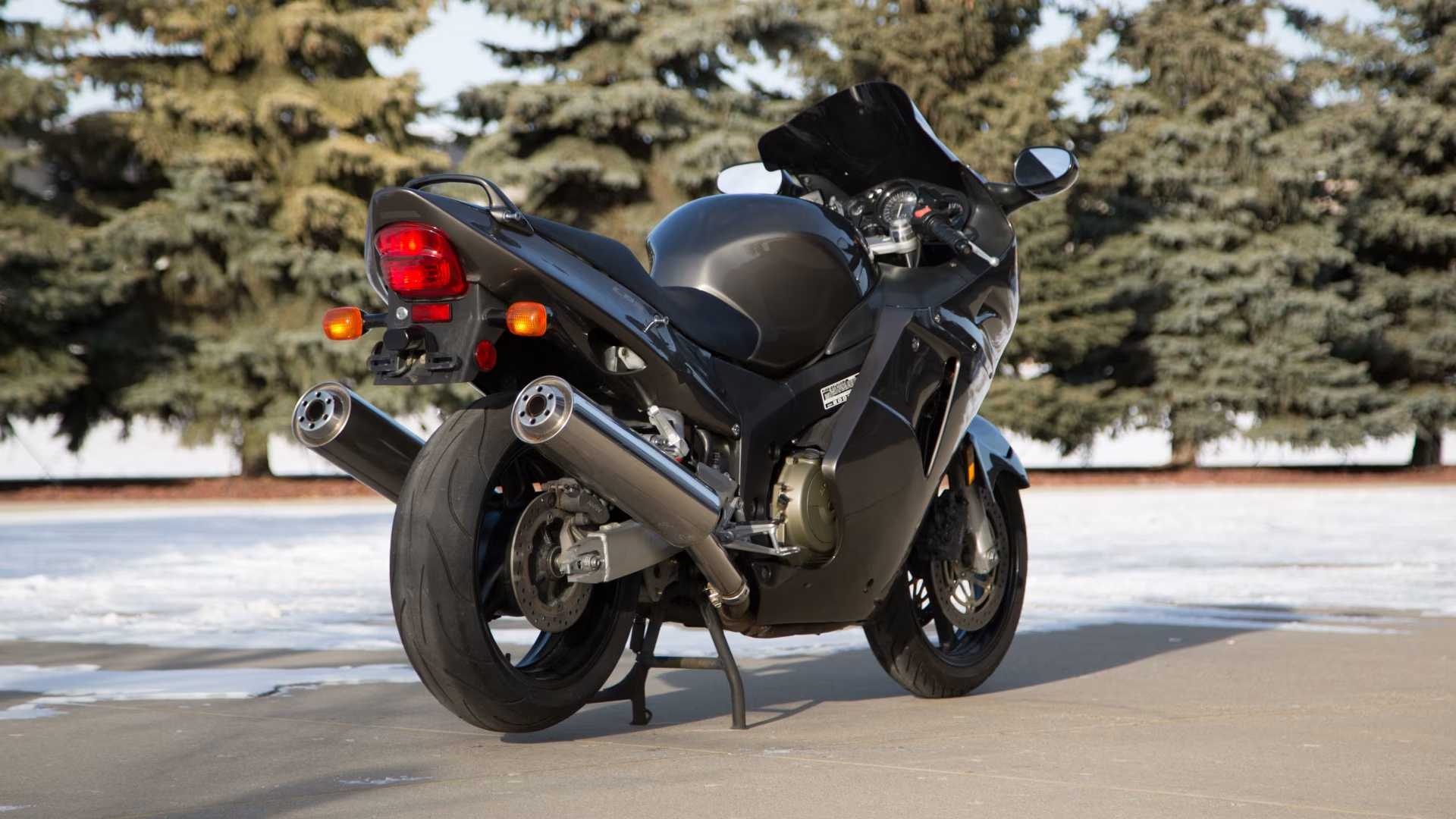 1997 Honda CBR1100XX Super Blackbird rear three-quarter