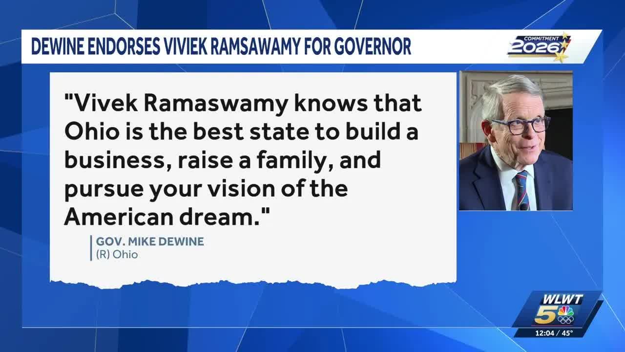 Ohio Governor Mike DeWine endorses Vivek Ramaswamy for 2026 ...