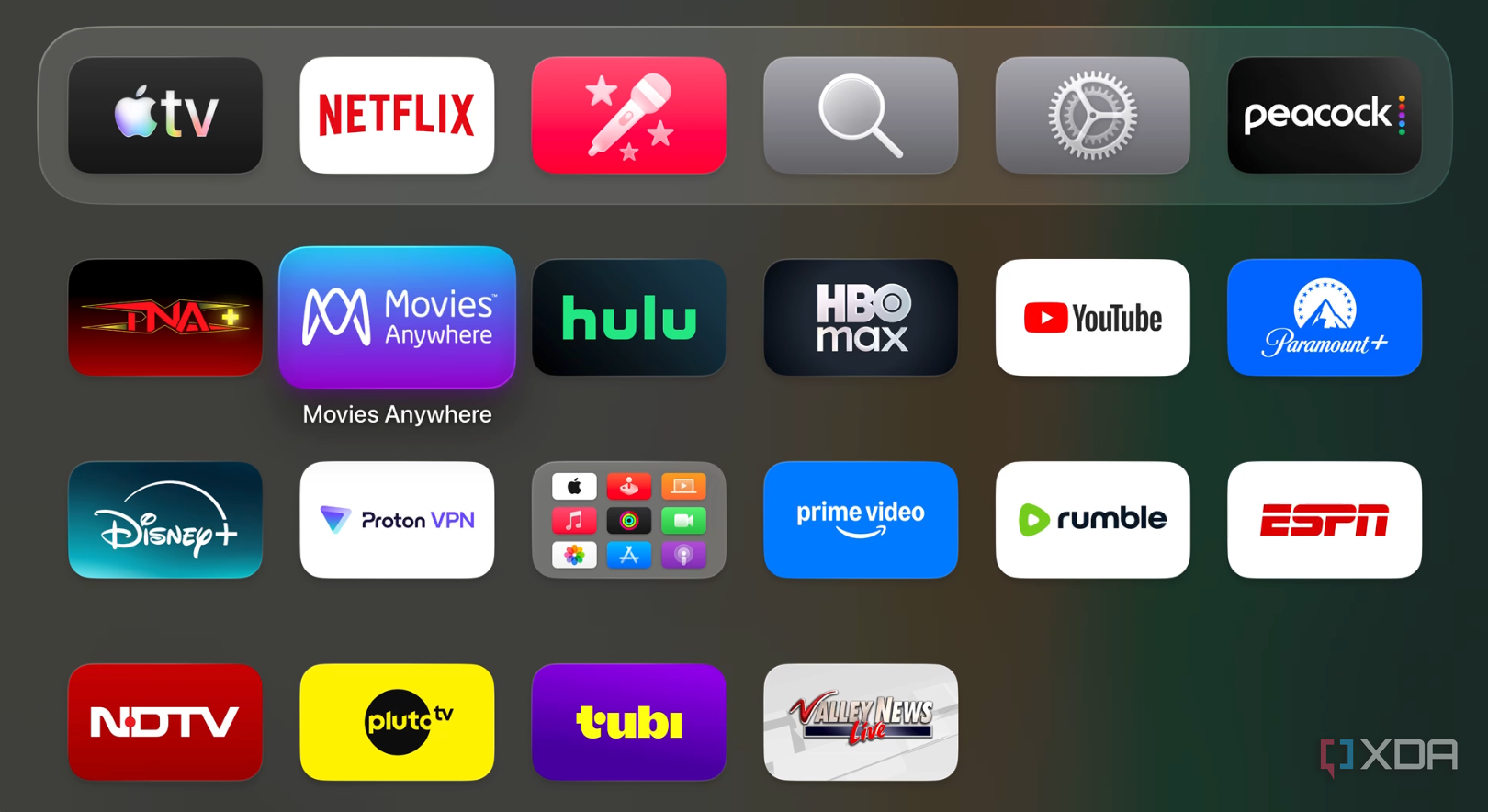 shows Movies Anywhere app on Apple TV