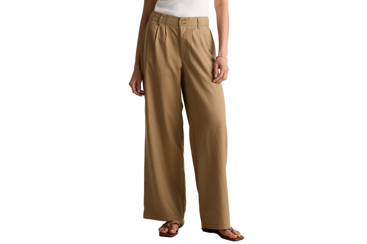 Drapey Twill Pleated Trouser Baywood