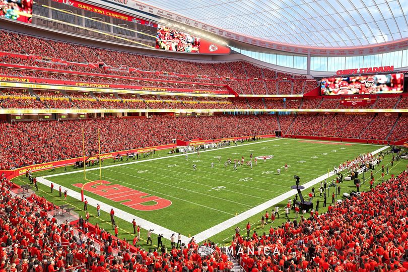The Kansas City Chiefs have unveiled the first official renderings of their proposed new stadium