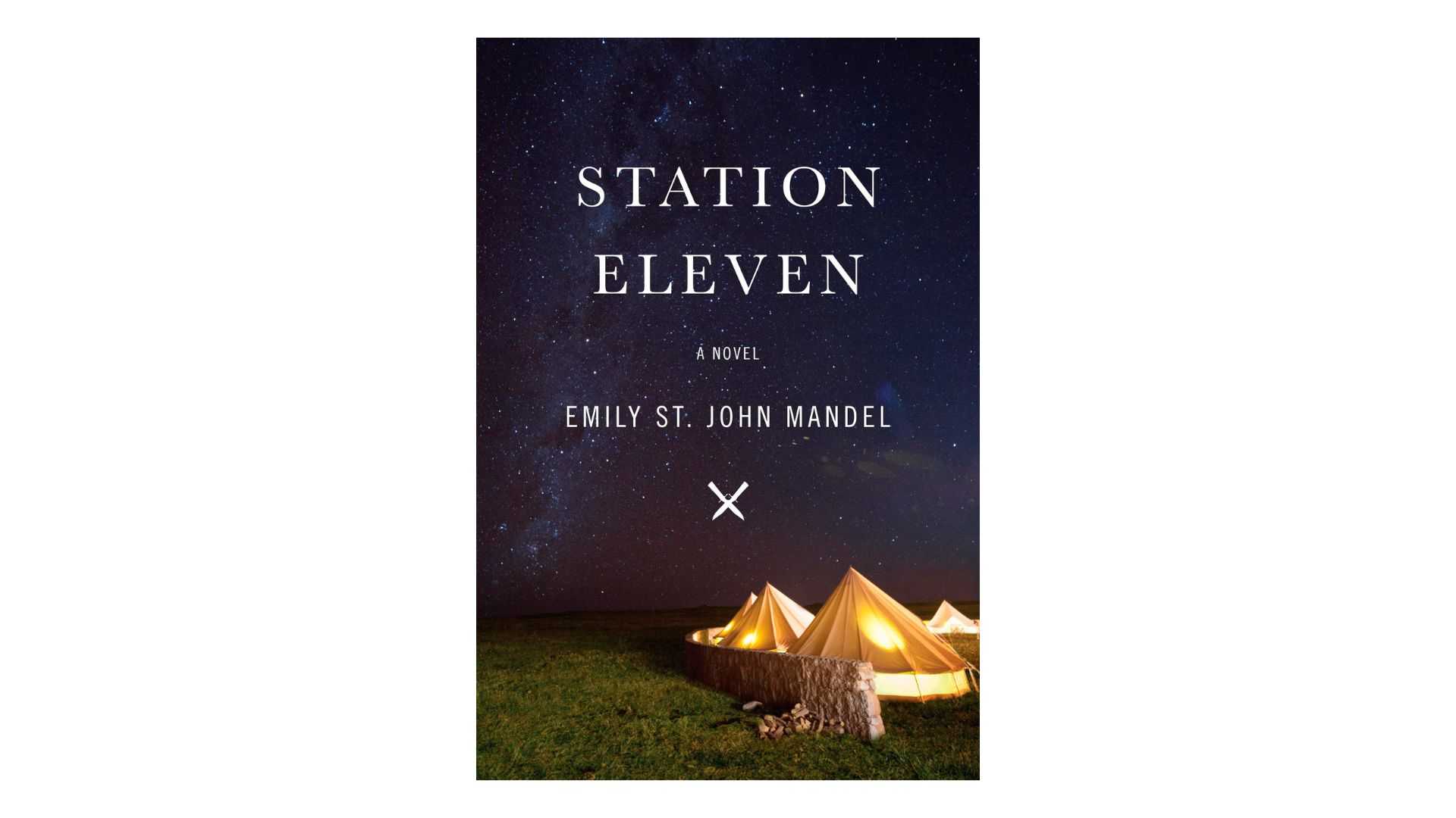 Station Eleven by Emily St. John Mandel book cover on a white background