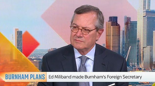 Warren Stephens insisted the new Foreign Secretary was 'wrong' and had 'hopefully' changed his mind as he was read Ed Miliband's remarks about Donald Trump on Sky News