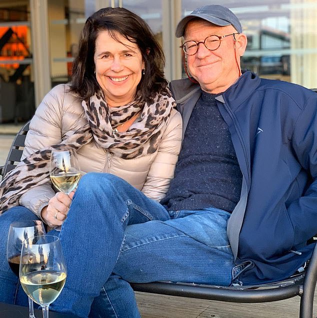 Karen Carter (pictured) with her South Africa-based husband, Alan Carter, who she had been on the verge of divorcing