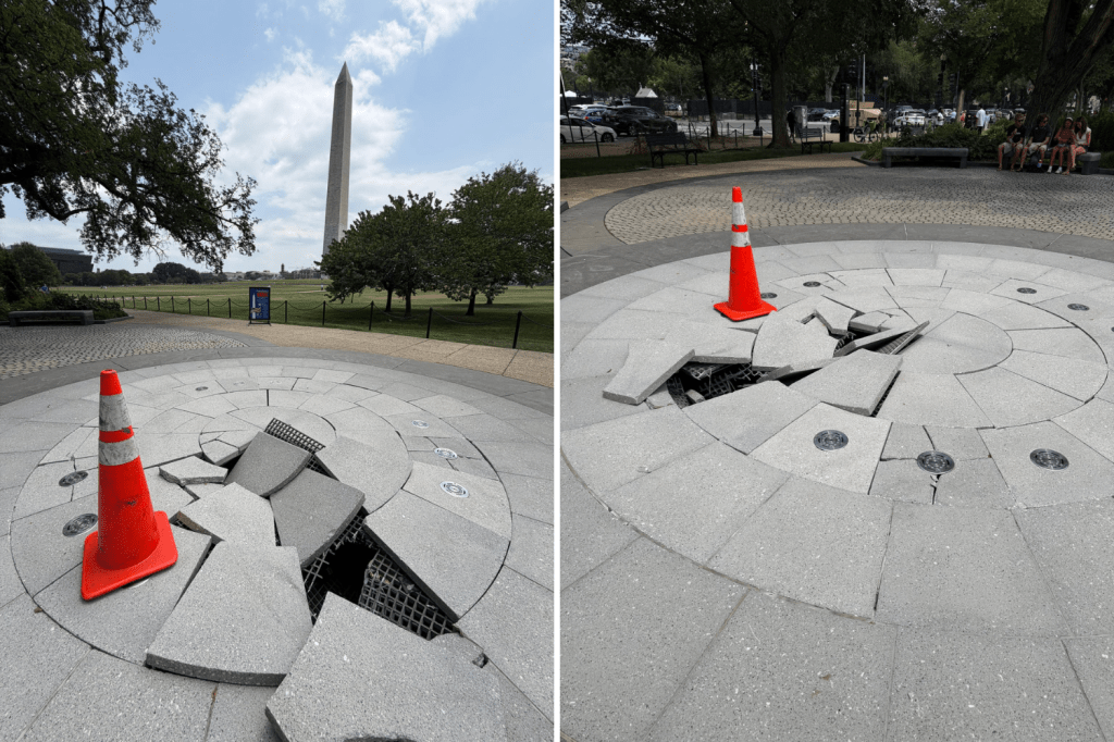 Contractors damage fountain on National Mall in latest blunder