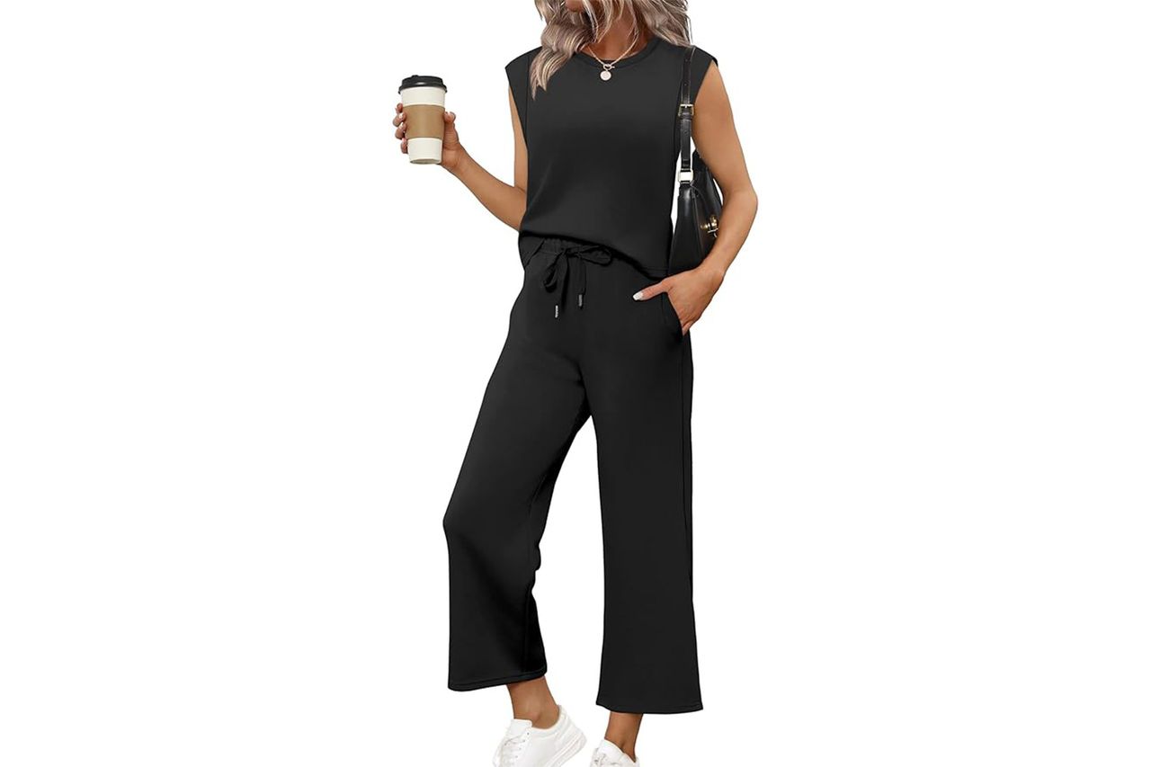 Ekouaer Womens Pajama Sets 2 Piece Button Down Short Sleeve Pjs Set Soft Lounge Set with Long Pants S-XXL