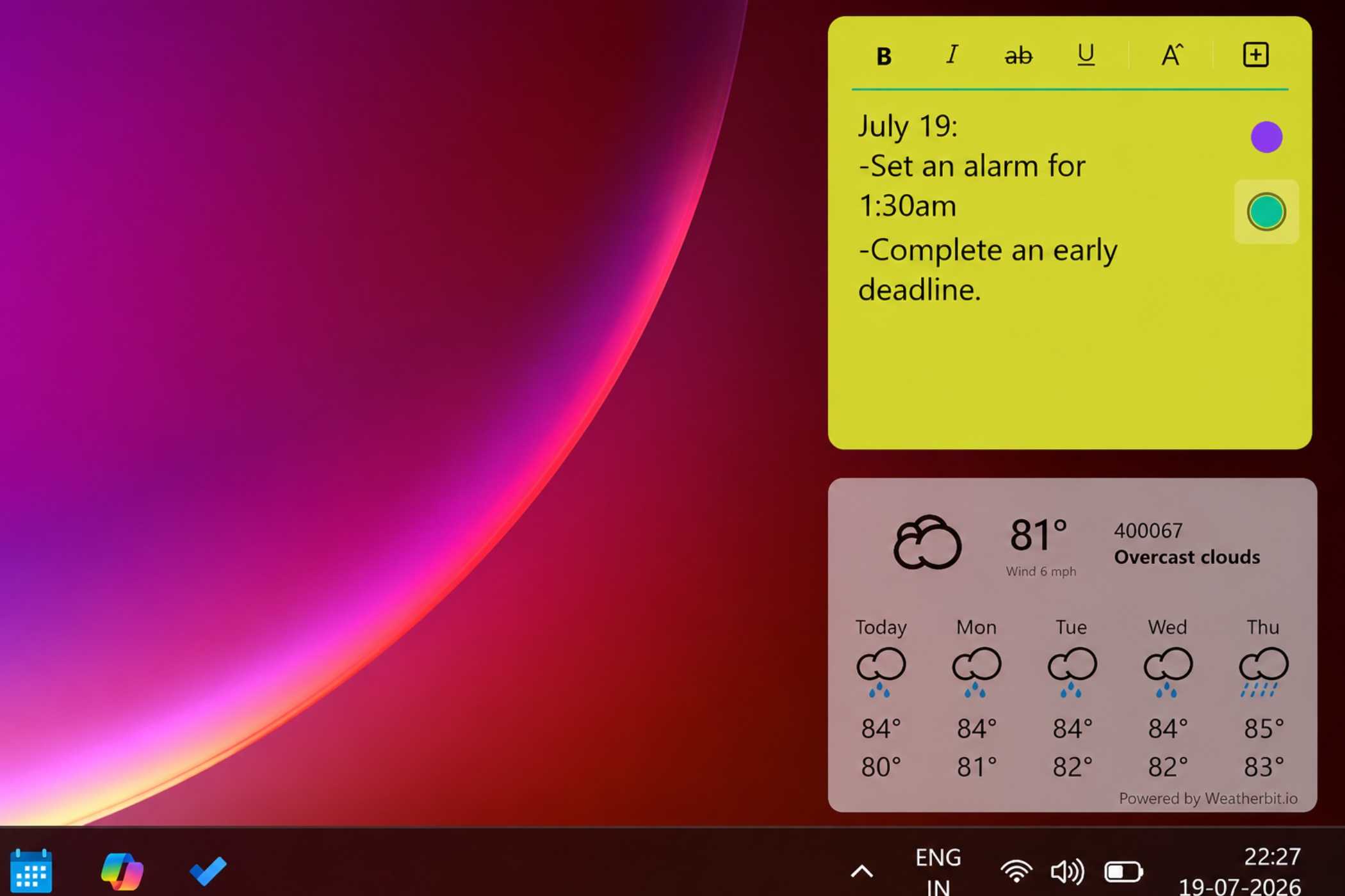With widgets, I don't need to open an app for information
