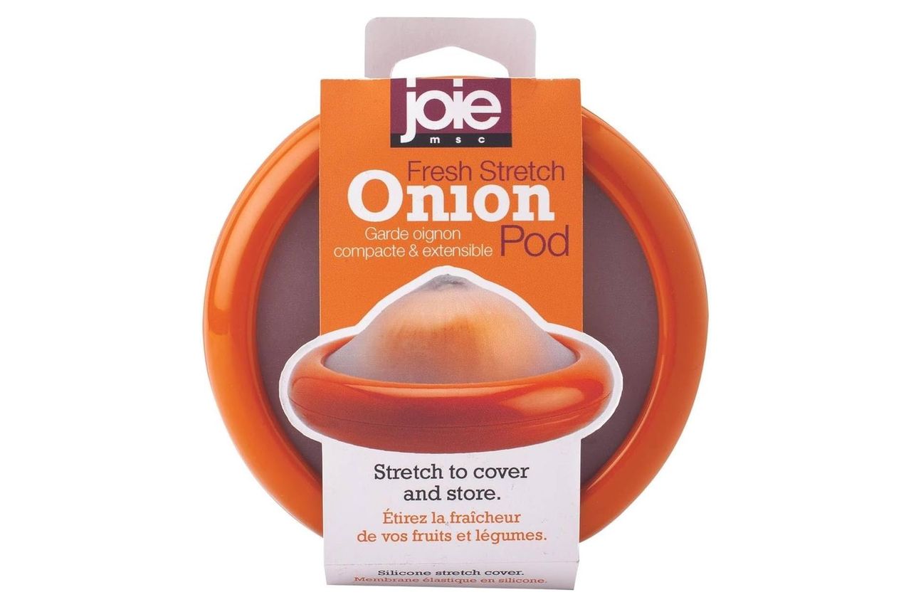 Joie Fresh Stretch Pod Onion Storage Container, Silicone Food Saver, Keeps Leftover Produce Flavorful and Firm in Fridge, Reusable Kitchen Gadget, Dishwasher Safe, BPA-Free