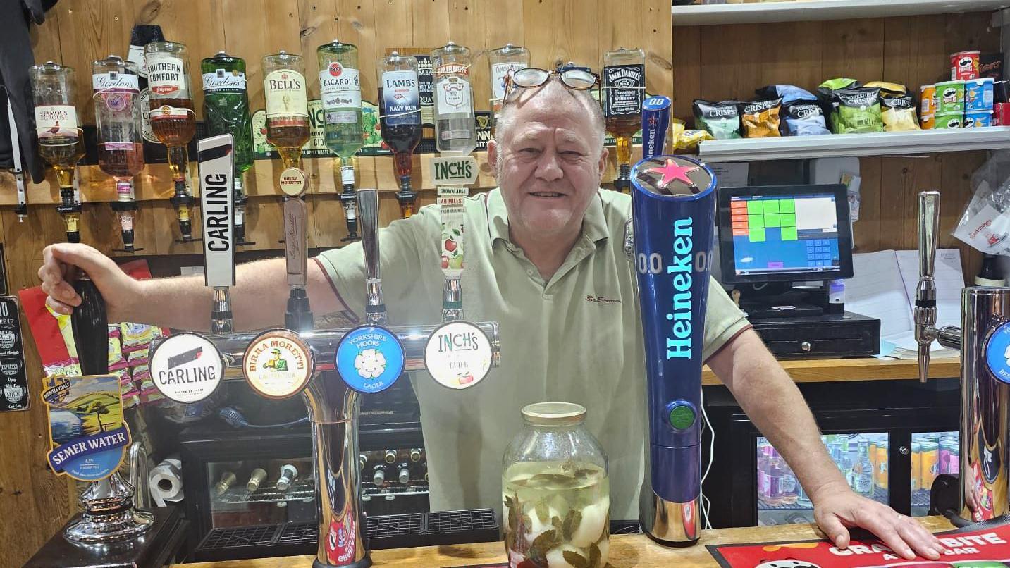 Tony Waddington, 68, has been pulling pints for 50 years