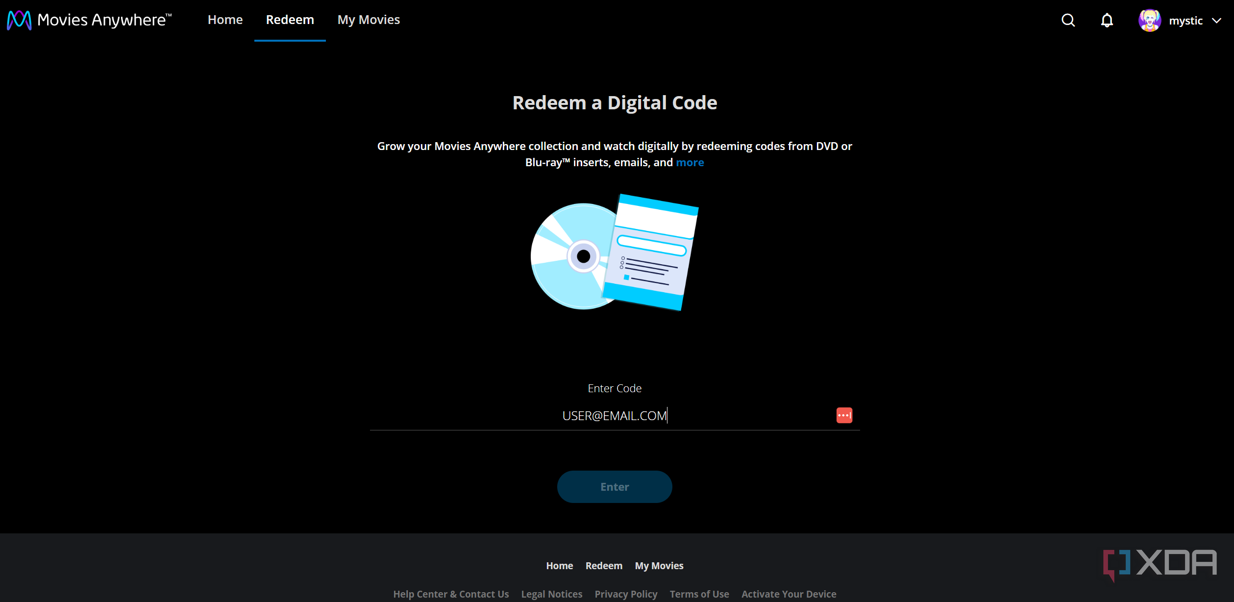 shows redeem digital movie on Movies Anywhere