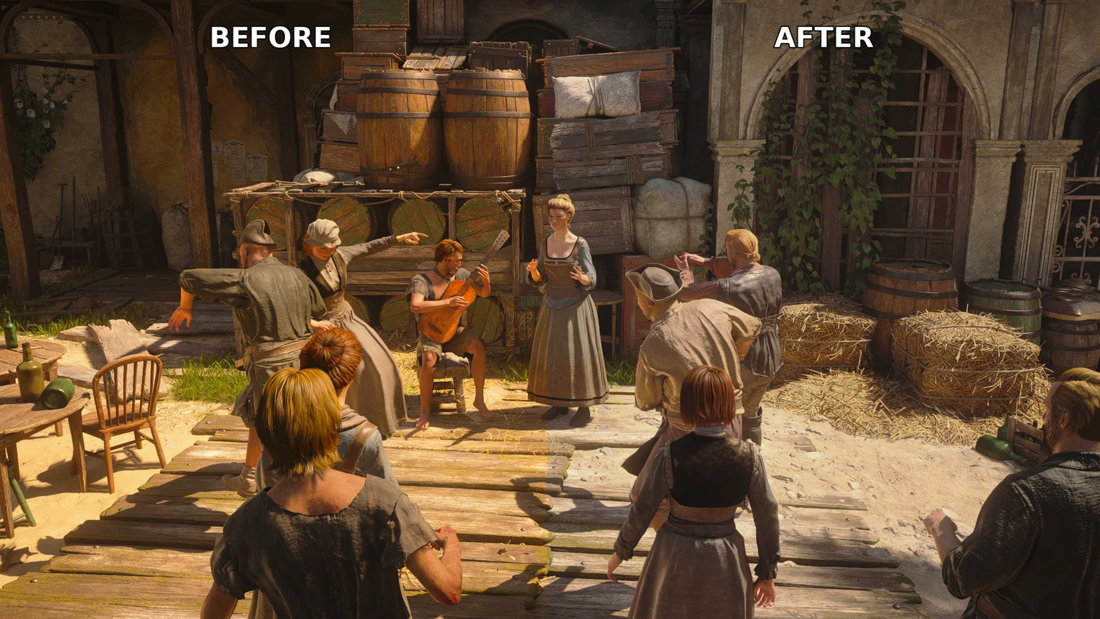 The effects of the Orange Begone mod in Assassin's Creed Black Flag Resynced.