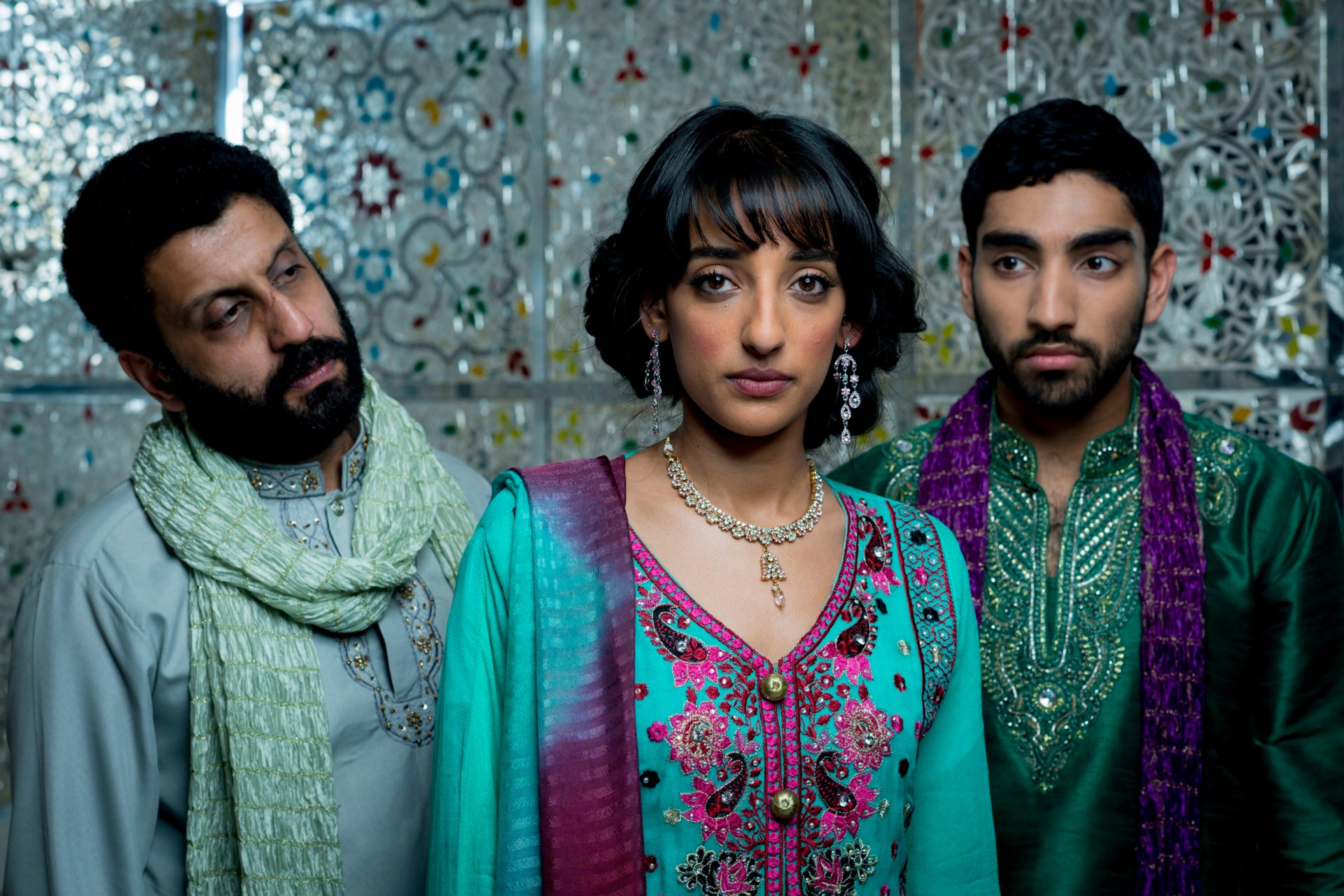 Shahzad, Salma and Imi. Shahzad (ADEEL AKHTAR), Salma (KIRAN SONIA SAWAR), Imi (MAWAAN RIZWAN) -