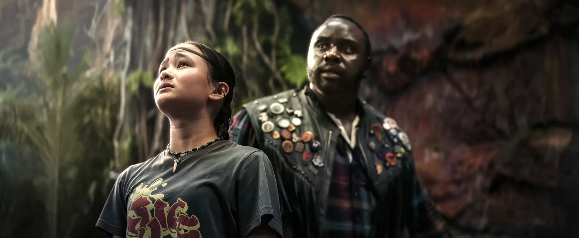 Kaylee Hottle and Brian Tyree Henry pose together in Godzilla x Gong: The New Empire