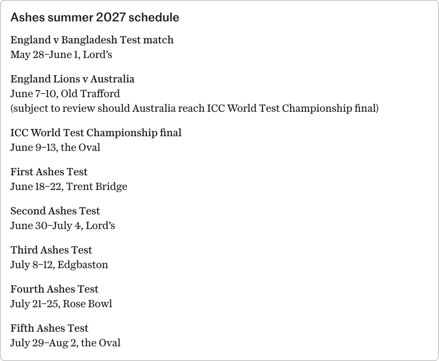 England to provide Australia with quality warm-up match before Ashes