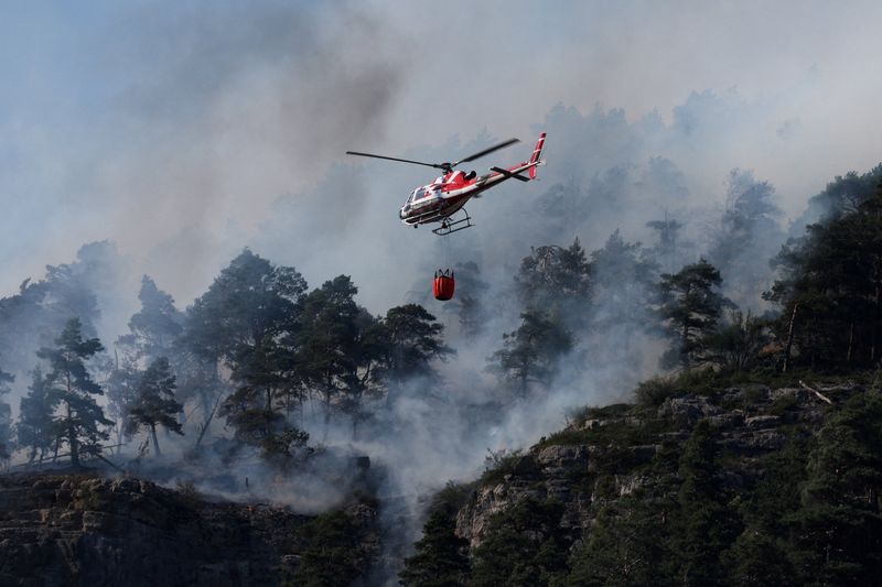 Wildfire in the Hautes-Alpes