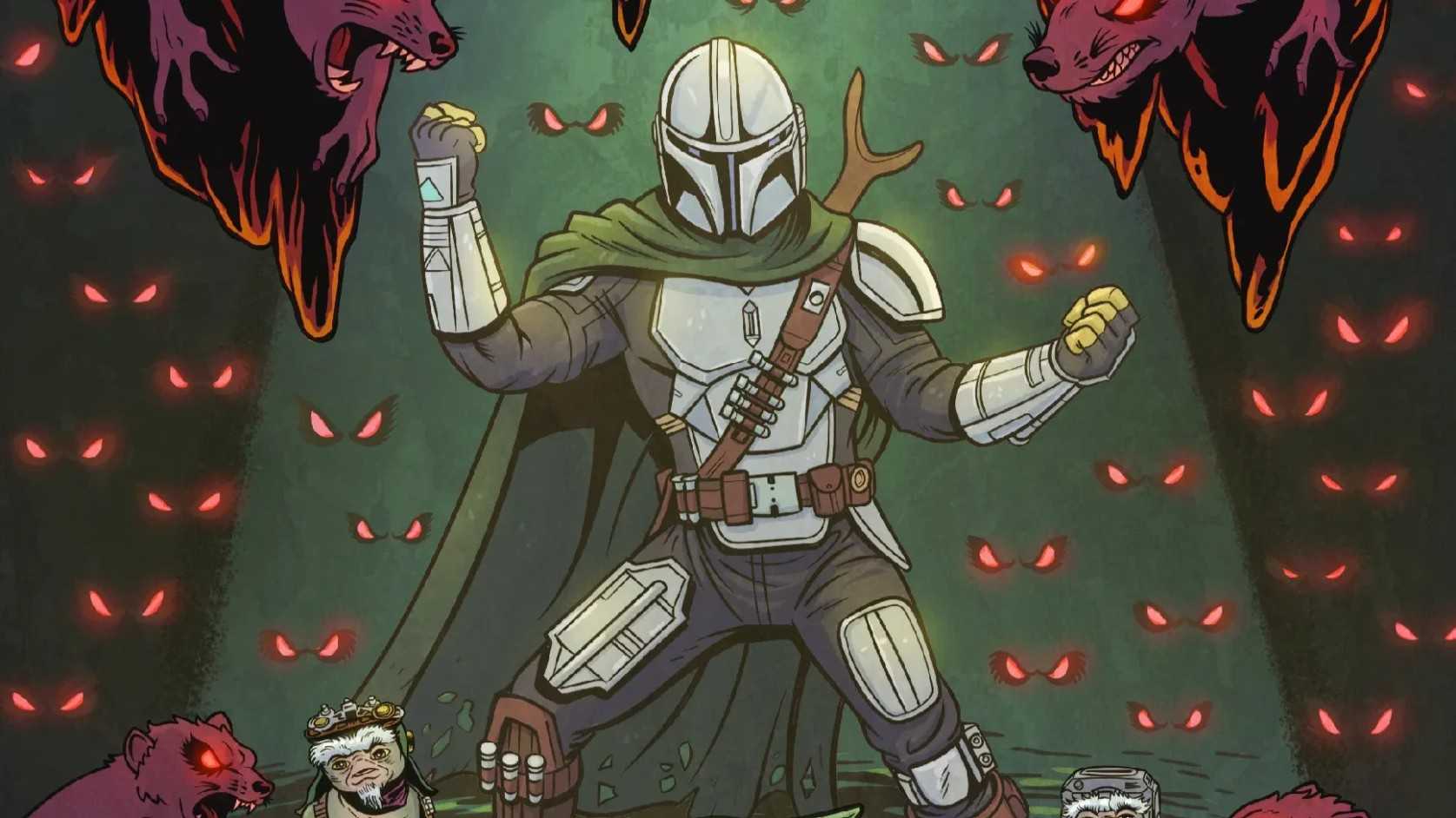 Din Djarin on The Mandalorian and Grogu: Danger in the Dark cover page