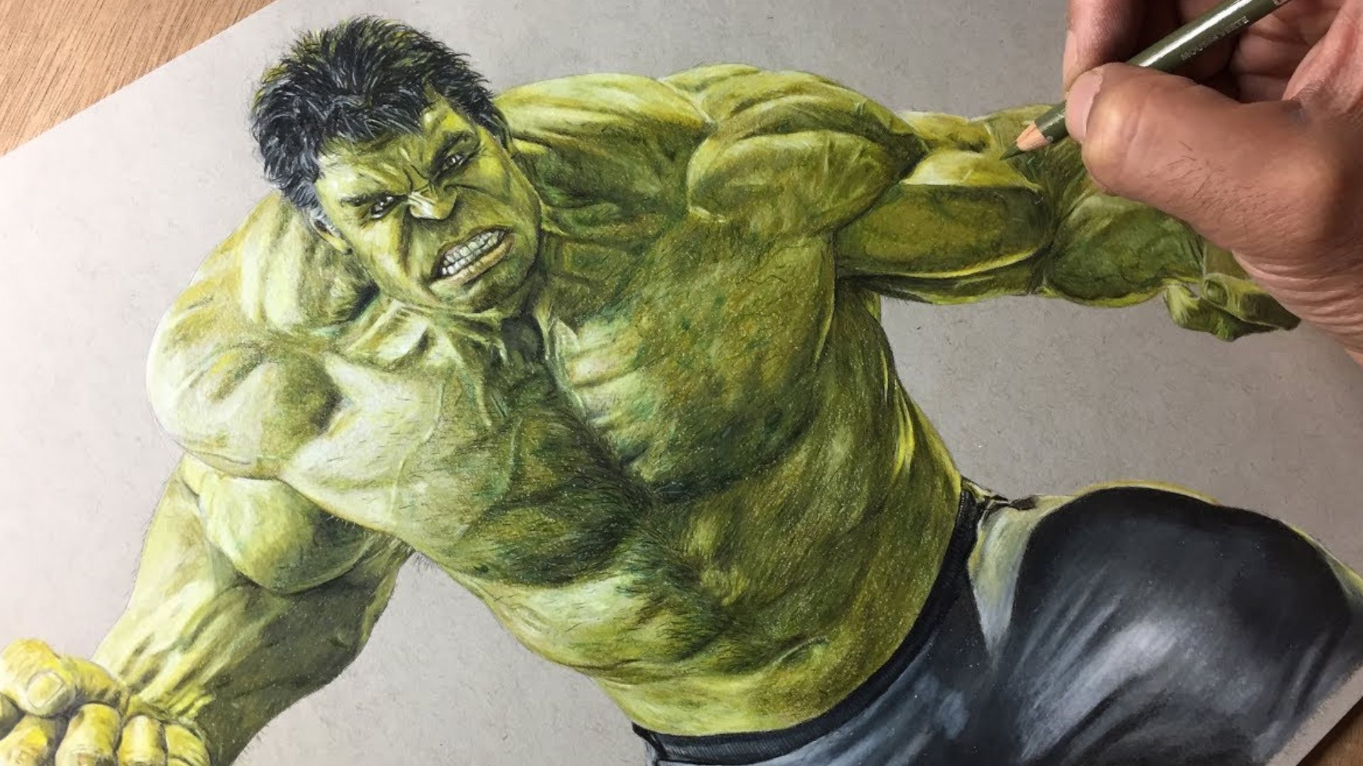 Drawing Hulk from Avengers in an epic time lapse