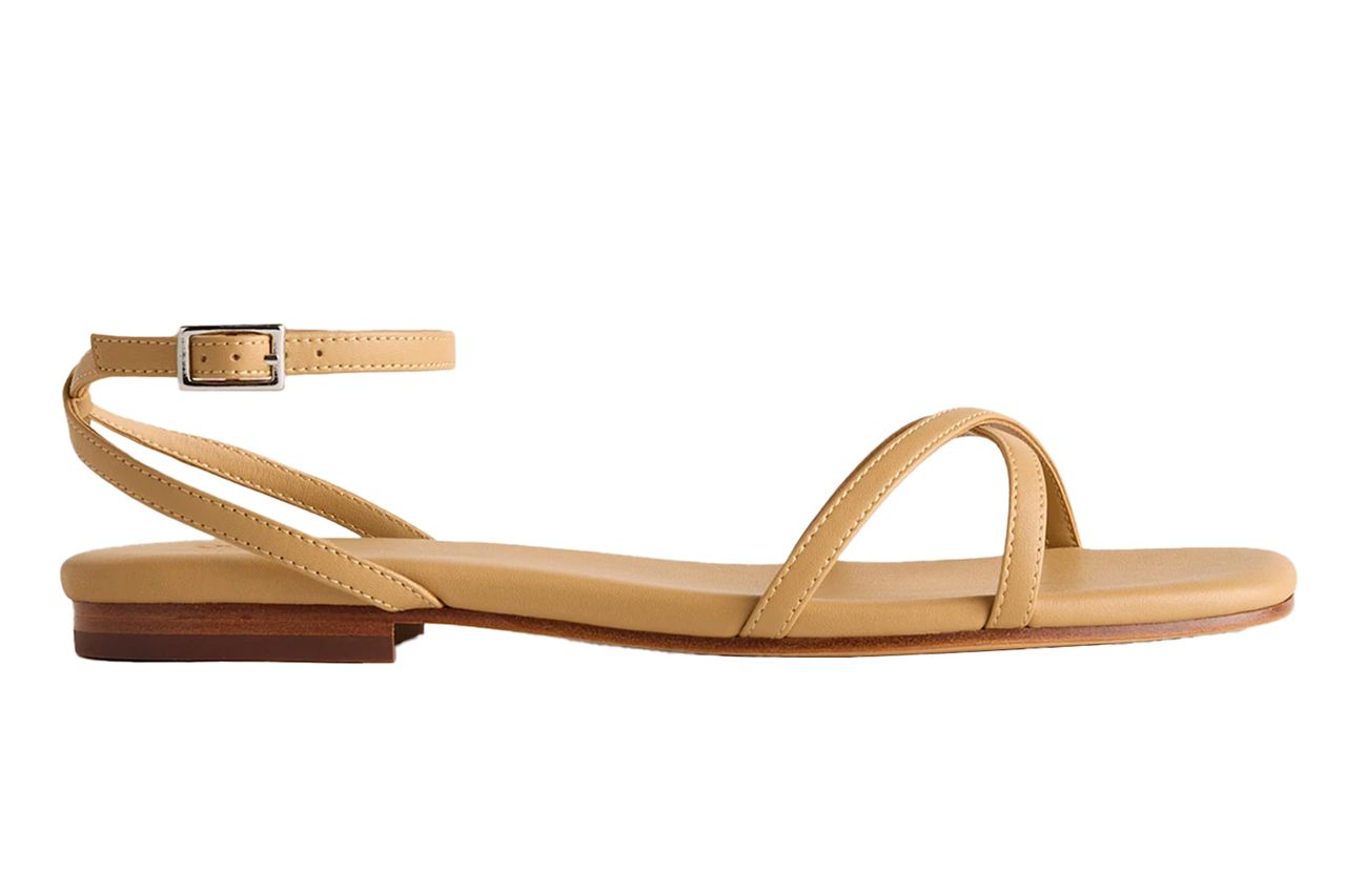 Italian Leather Ankle Strap Sandal
