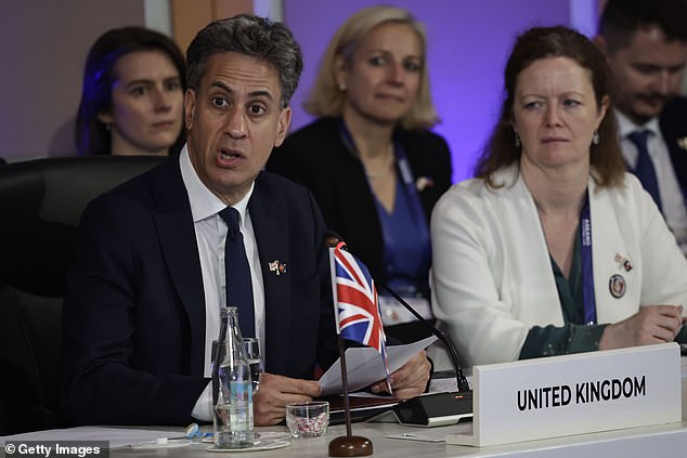 Mr Miliband (pictured at the ASEAN summit in the Philippines last night) has been put in charge of the Foreign Office by Andy Burnham despite concerns about how he will handle the ties with the US administration