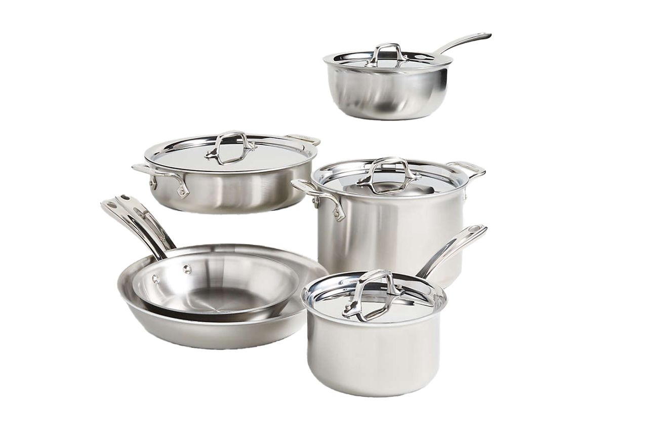 All Clad D3 Curated Stainless Steel 10-Piece Cookware Set