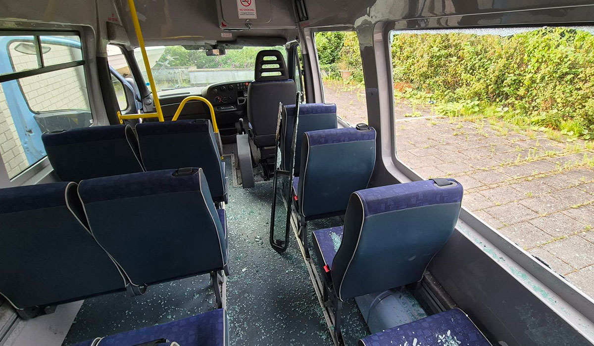 Vandals destroy hard-earned minibus just days before youth club could put it to use