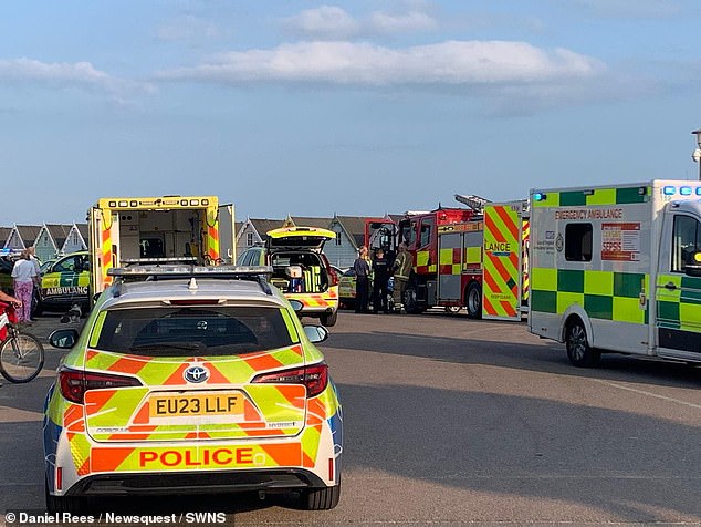 Emergency services on scene after an incident was declared in West Mersea last night