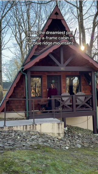 The dreamiest A-frame cabin in the Blue Ridge Mountains